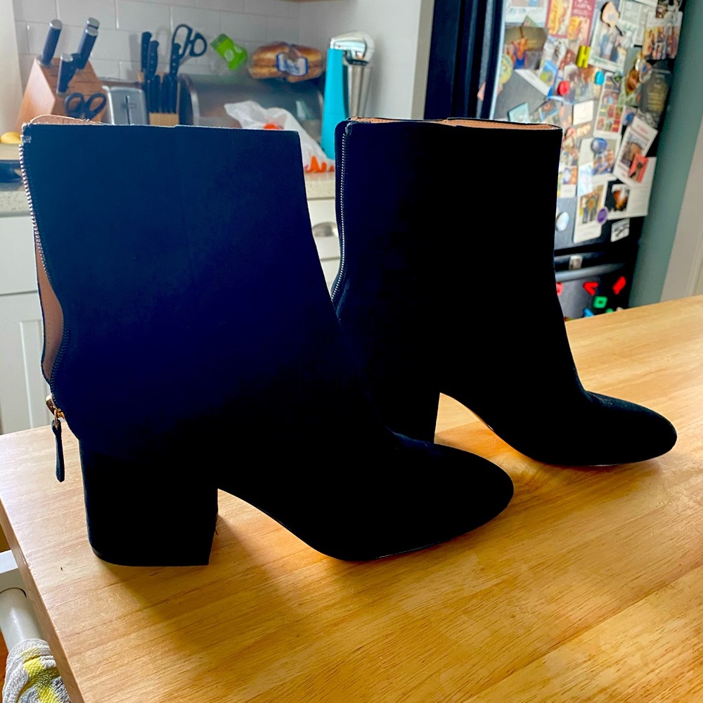 J. Crew Sadie Boots - Black Suede - Size 9